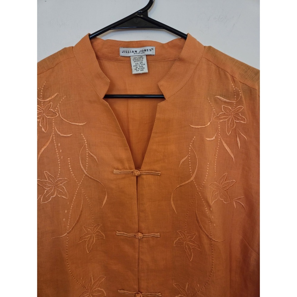 Jillian Jones women's linen shirt-size 2X